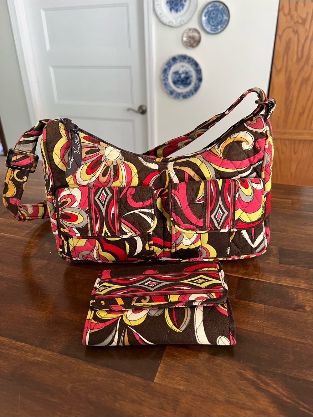 Vera Bradley Puccini Libby Shoulder/Crossbody Purse & Wallet (retired)